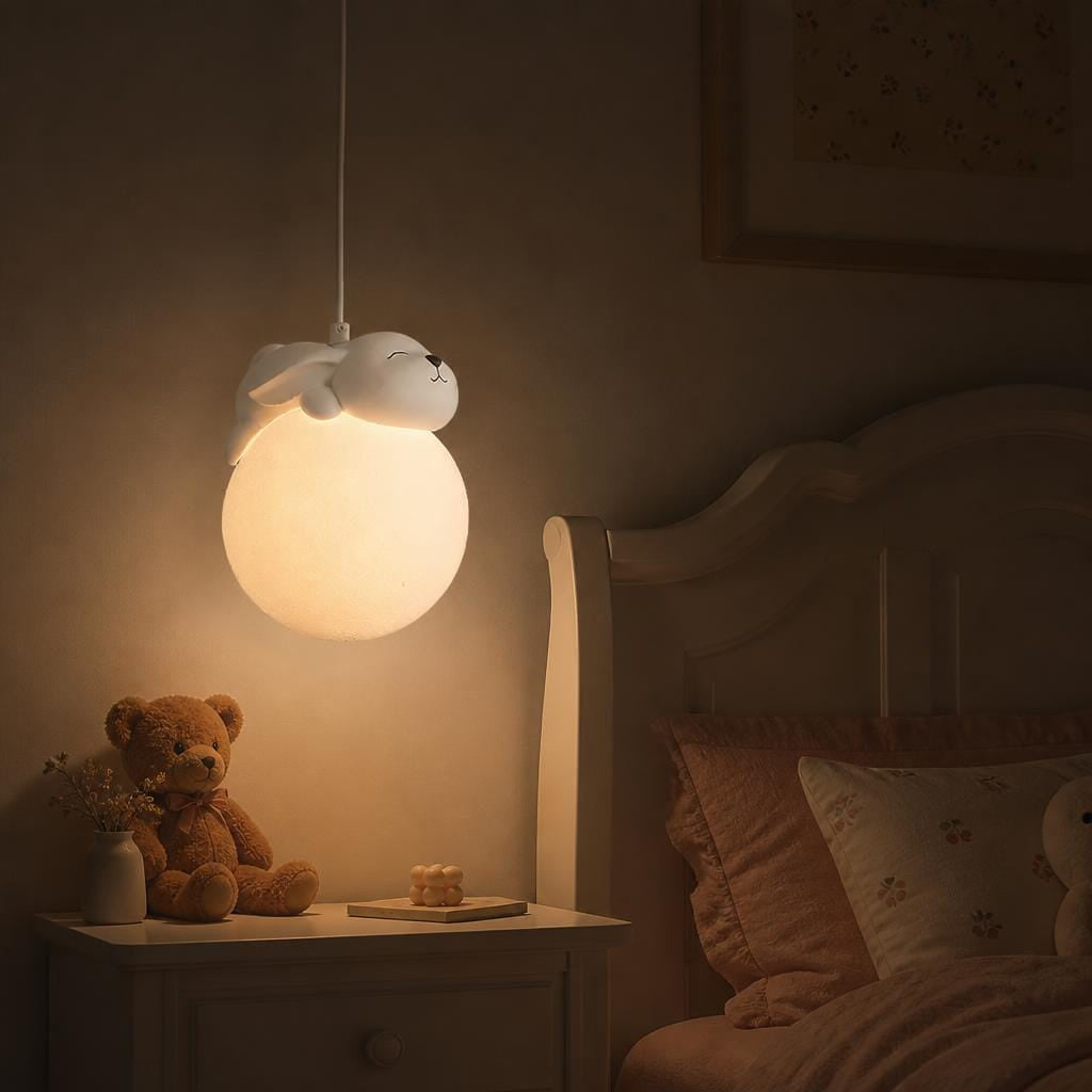 Veilleuse suspension lapin chambre bébé LED Les Petites Loupiotes