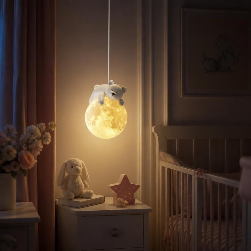 Veilleuse suspension luminaire ours LED Les Petites Loupiotes