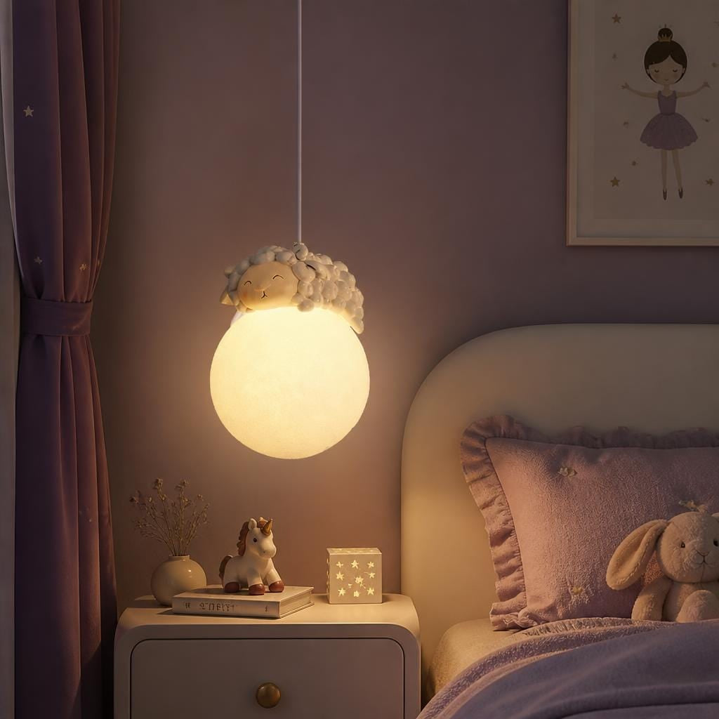Veilleuse suspension mouton bébé LED Les Petites Loupiotes